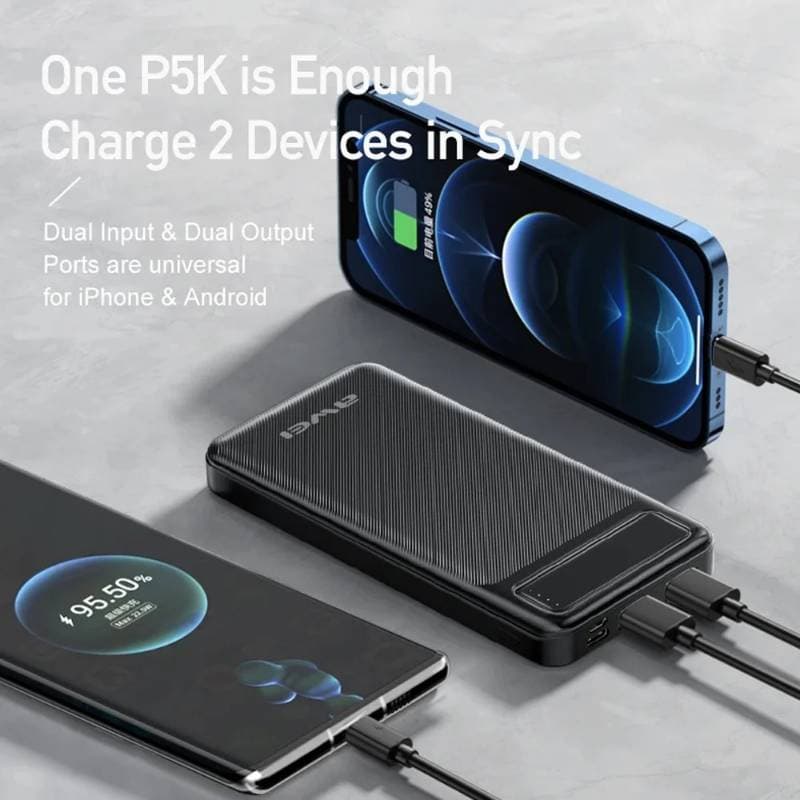 AWEI Original Portable Power Bank 10000mAh USB Fast Charging thumbnail 3