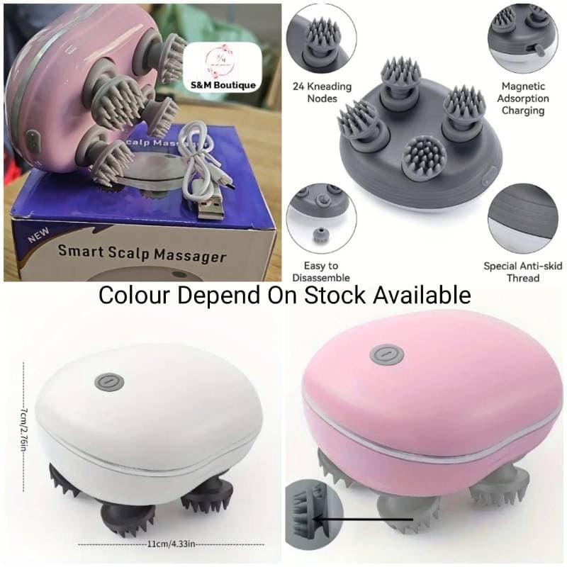 Mini Handheld Scalp Wireless Body Safe Massager  thumbnail 4