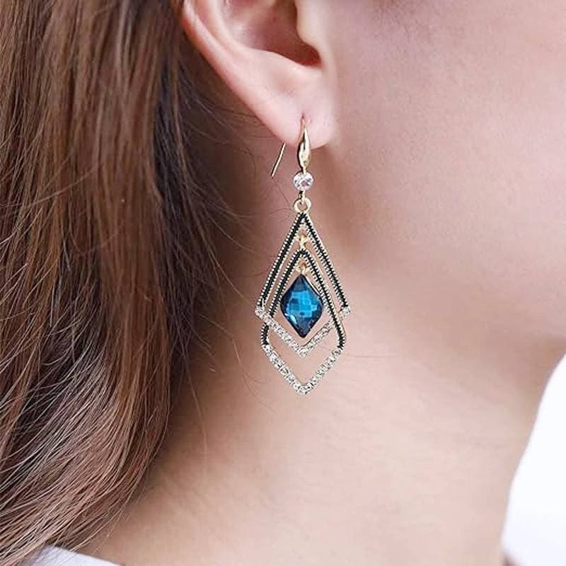 Retro Crystal Earrings thumbnail 3