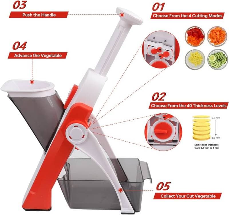Vegetable Chopper with Mandoline Slicer(মাল্টি  ফাংশনাল সবজি কাটার।) thumbnail 4