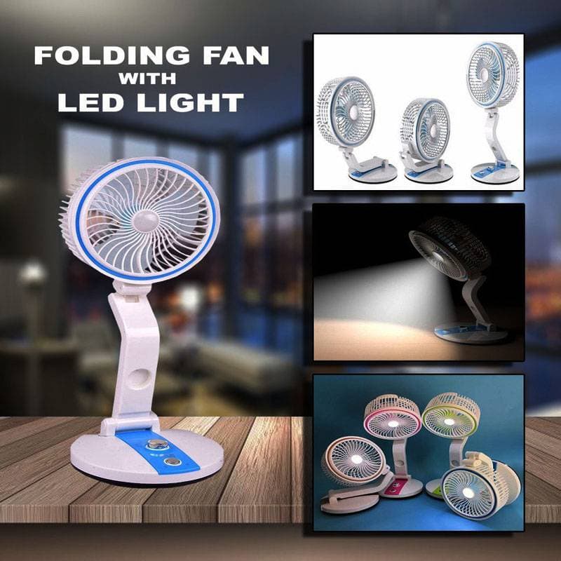 Rechargeable Folding LED Fan+Light thumbnail 2