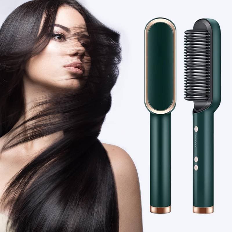 2in1 Hair Straightener + Curler Comb Brush  thumbnail 2
