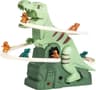 Dinosaur Chasing Race Track, Dinosaur Climbing Slide Music Toy
