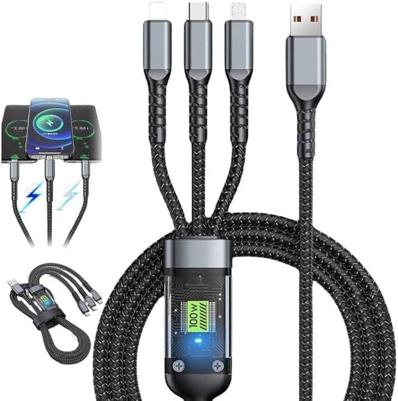 3-in-1 Super Fast Charging Cable 100w thumbnail 2
