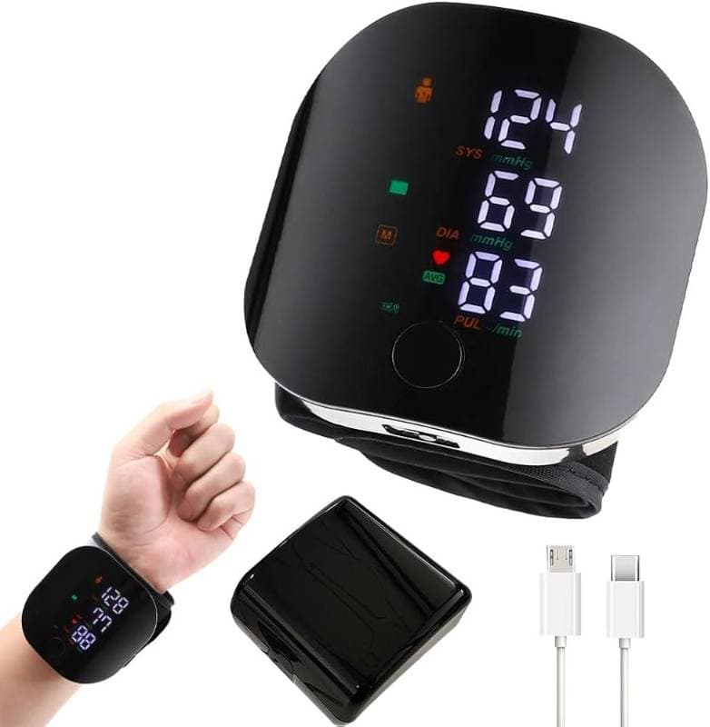 Digital  Automatic Rechargeable Touch Screen Wrist type Blood-Pressure Machine thumbnail 2