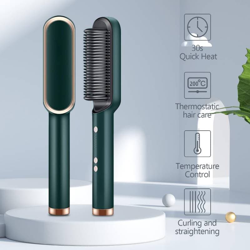 2in1 Hair Straightener + Curler Comb Brush  thumbnail 3