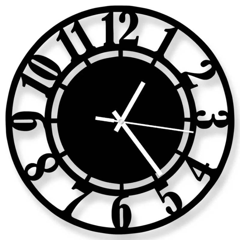 Digit Decorative Wooden Board Wall Clock-1042