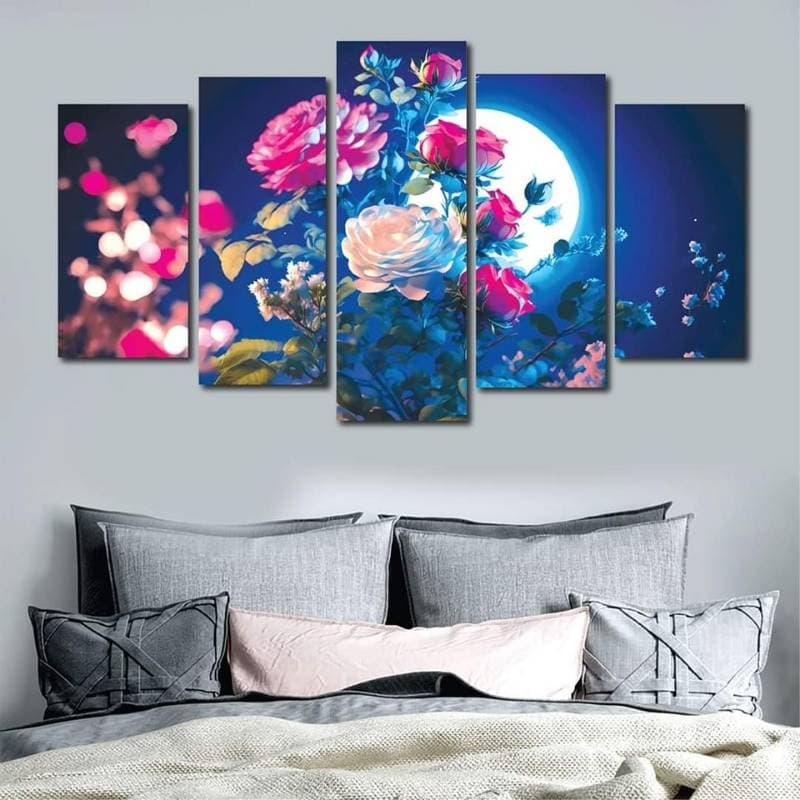 5 Part Flower Canvas- AM-C06