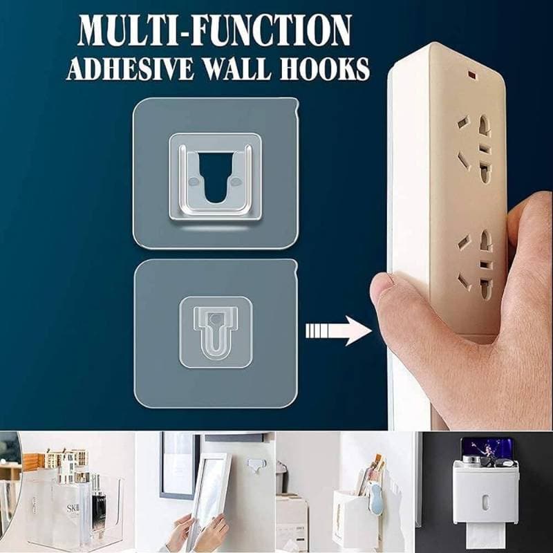 Multifunction Self Adhesive Rack Hook Double sided Adhesive (5Pcs) thumbnail 2