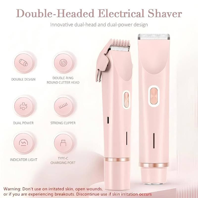 Rechargeable Dual-Head Waterproof Electric Shaver – Wet & Dry Use | Type-C Fast Charging thumbnail 4