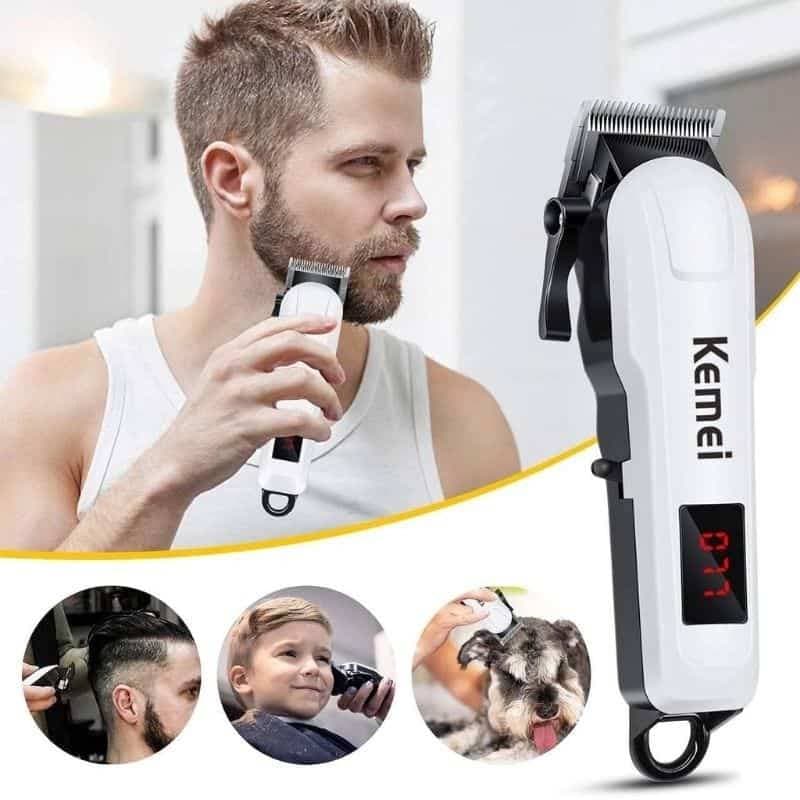 Kemei Km-809A Digital Rechargeable Electric Hair Cut Trimmer thumbnail 2