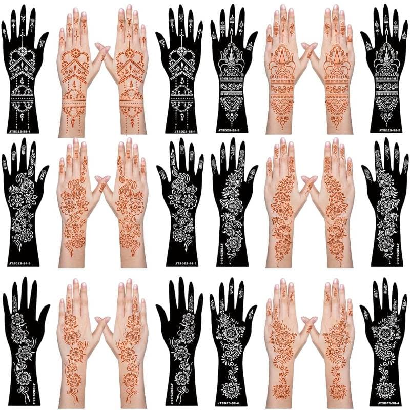 5Pcs-Mehendi Sticker Multiple Design – ঝামেলা ছাড়া পারফেক্ট ডিজাইন! thumbnail 2