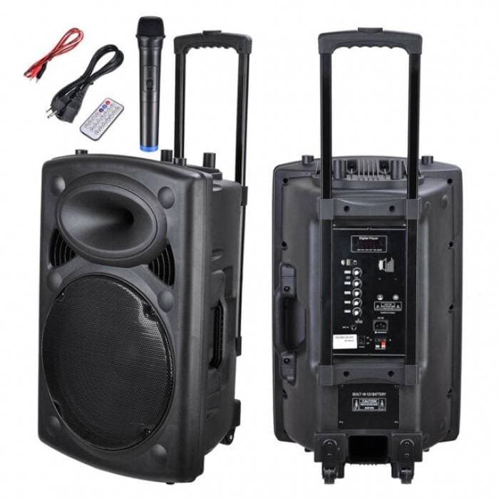 Karaoke Rechargeable Bluetooth Trolly Speaker