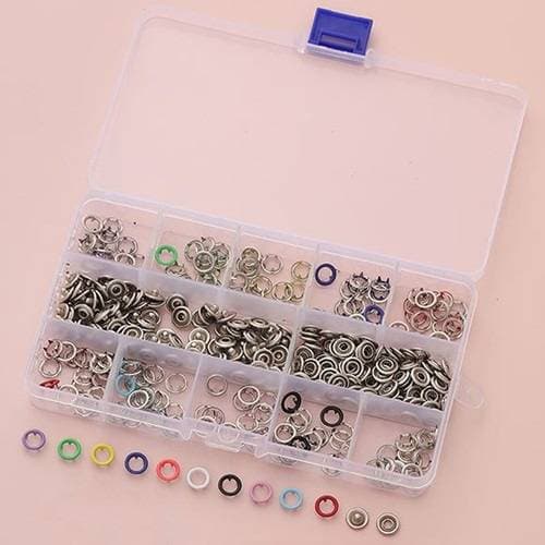 100 Pcs Color Button Box (১০০ সেট কালার বোতাম বক্স)