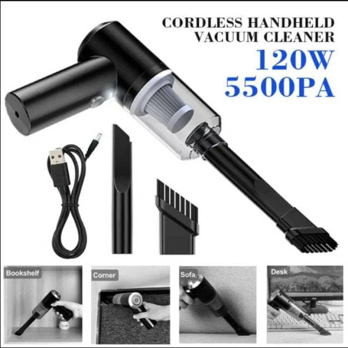 2 in 1 Vacuum Cleaner Portable & Rechargeable thumbnail 2
