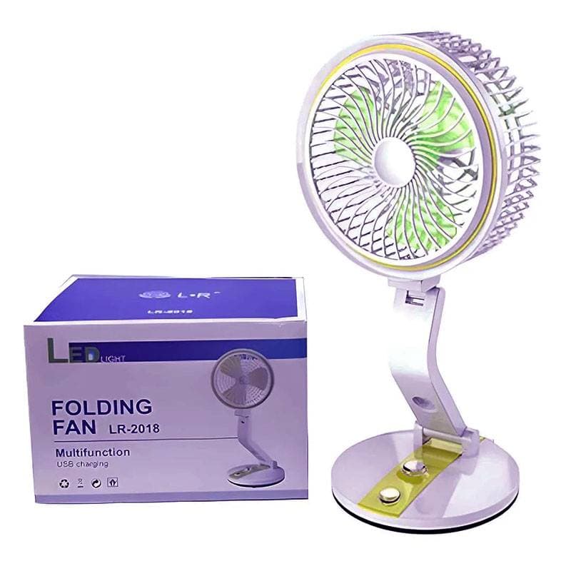 Rechargeable Folding LED Fan+Light thumbnail 3