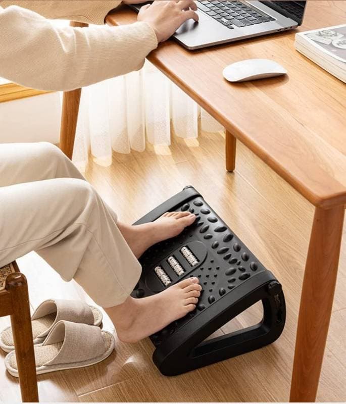 Footrest Under Desk with Massage Roller