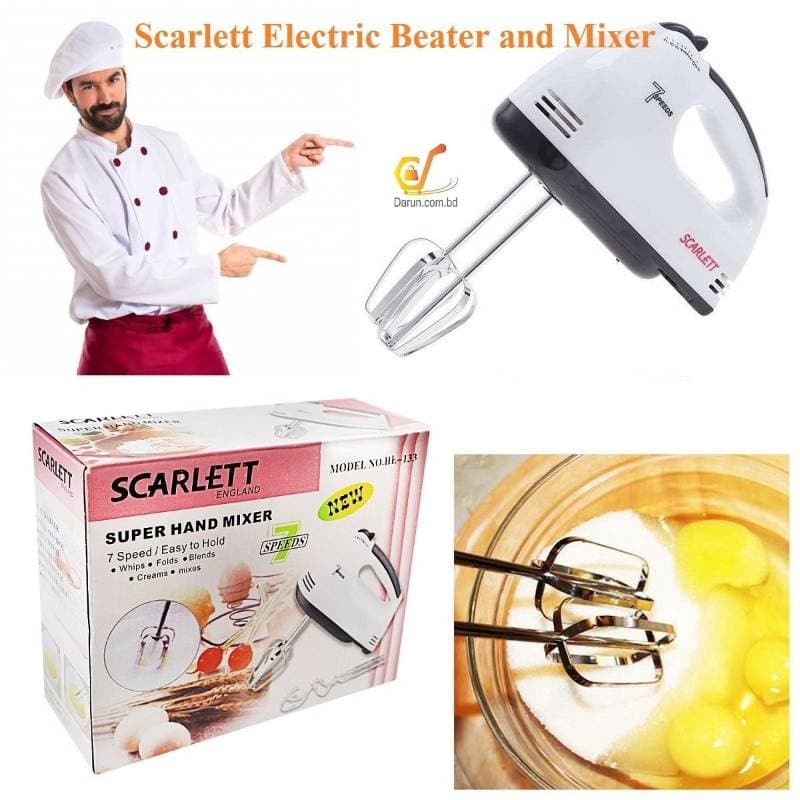Scarlett - Electric Egg Beater and Mixer for Cake Cream - White thumbnail 2