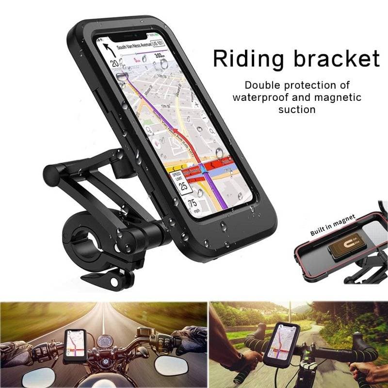360° Adjustable Waterproof Bike Phone Holder Case