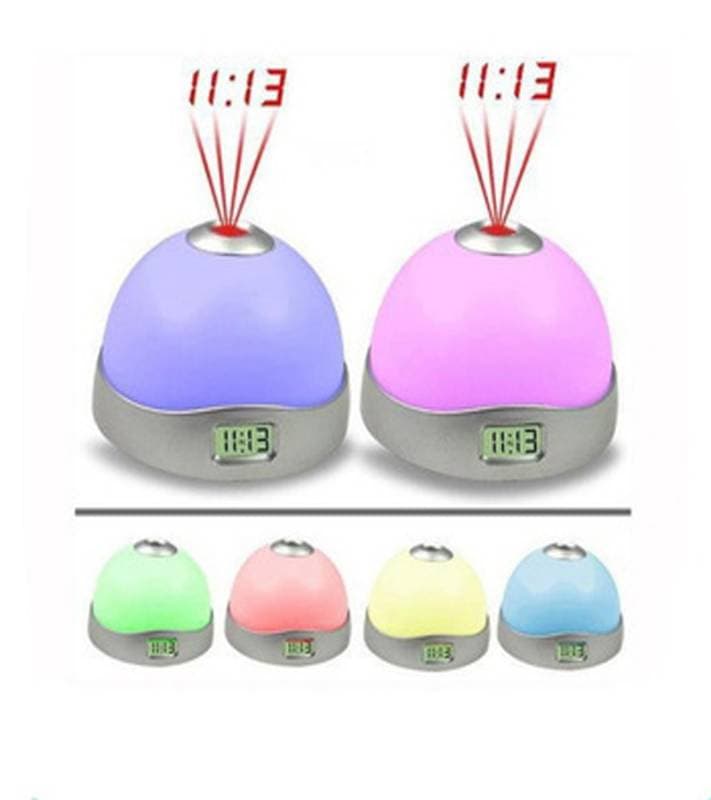 Colorful Projection Clock Star Sky Night Light thumbnail 3