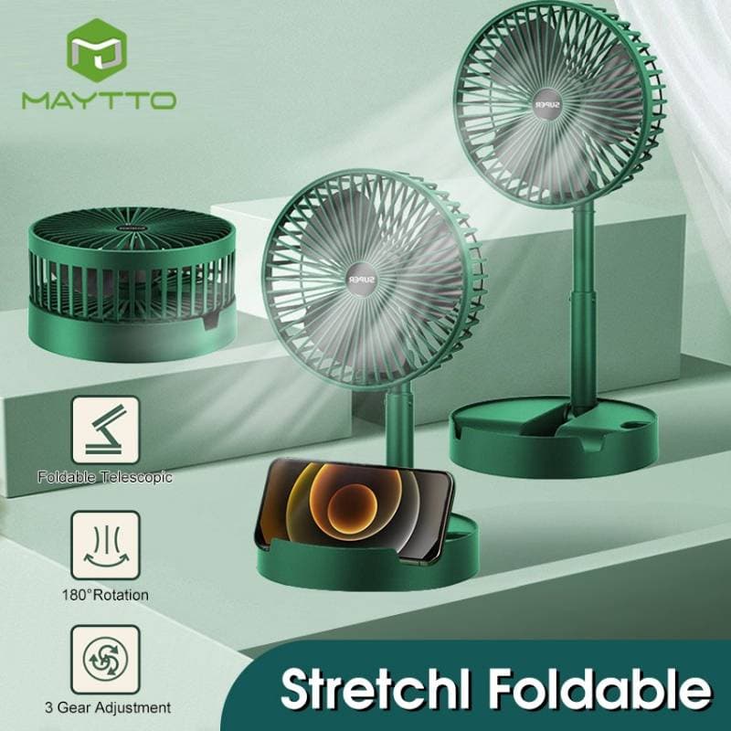 Rechargeable Electric Foldable Telescopic Fan thumbnail 3