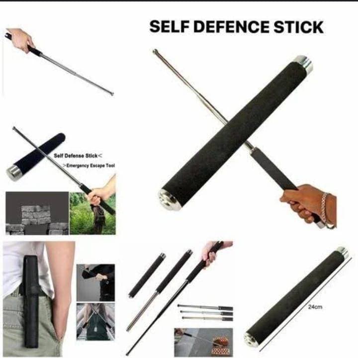 Metal Extendable Self-Defense Stick with Bag 