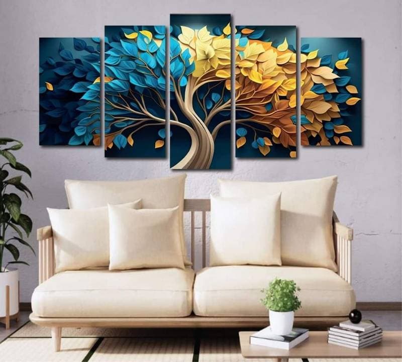 5 Part Flower Canvas- AM-C81