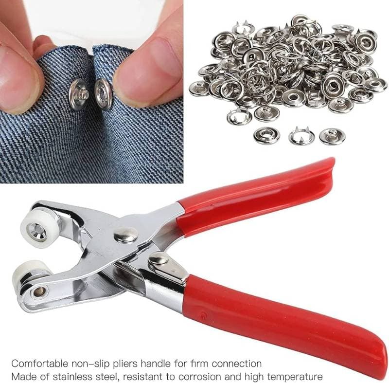 Snap Five-Prong Button Installation Tool Kit-100 Pcs Button Free(বোতাম ইনস্টলেশন টুল)  thumbnail 2