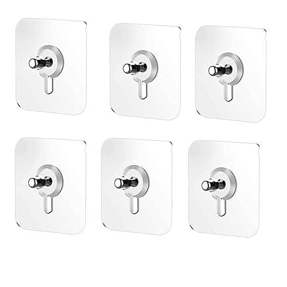 Screw Adhesive  Wall Hooks No Drilling Waterproof for Home Kitchen Bathroom