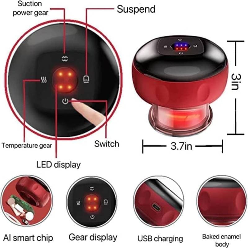 USB Rechargeable Cupping Therapy Massager thumbnail 4