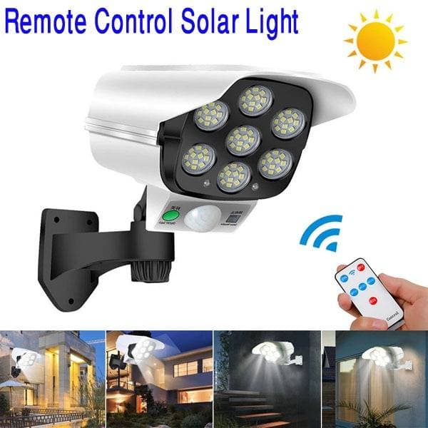 Remote Control 77 LED Solar Motion Sensor Lamp