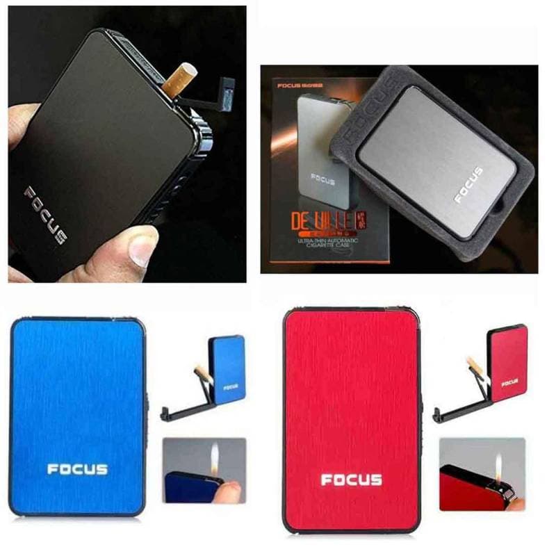 DE ULLIE- Ultra-thin Automatic Cigarette Case With Lighter  thumbnail 2