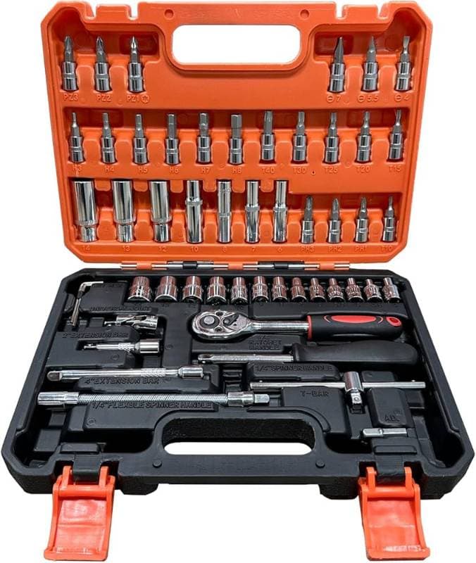 53PCS COMPREHENSIVE TOOL SET SOCKET WRENCH SET BOX  thumbnail 2
