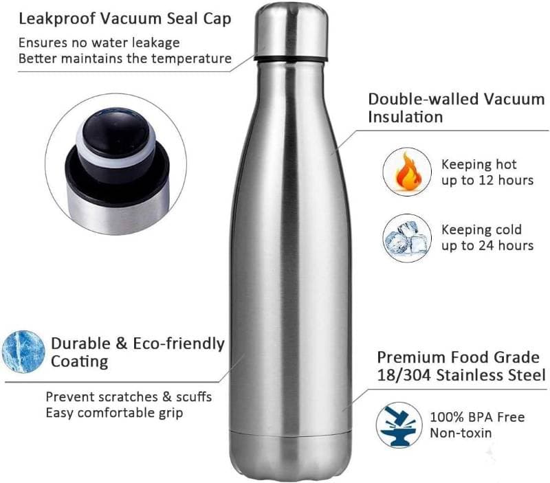 Stainless Steel Double Layer Water Bottle thumbnail 3