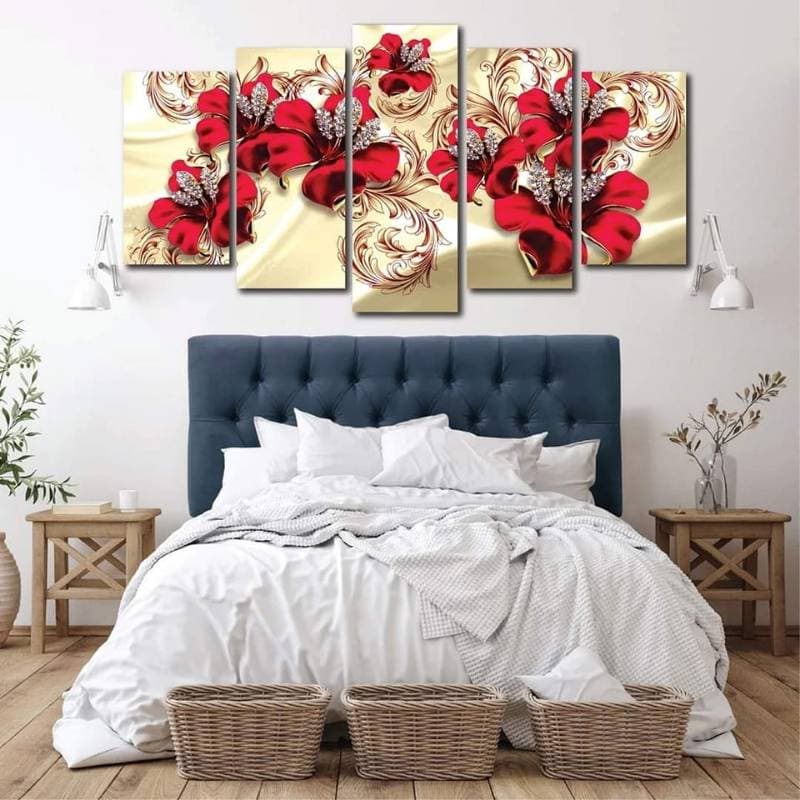 5 Part Flower Canvas- AM-C13
