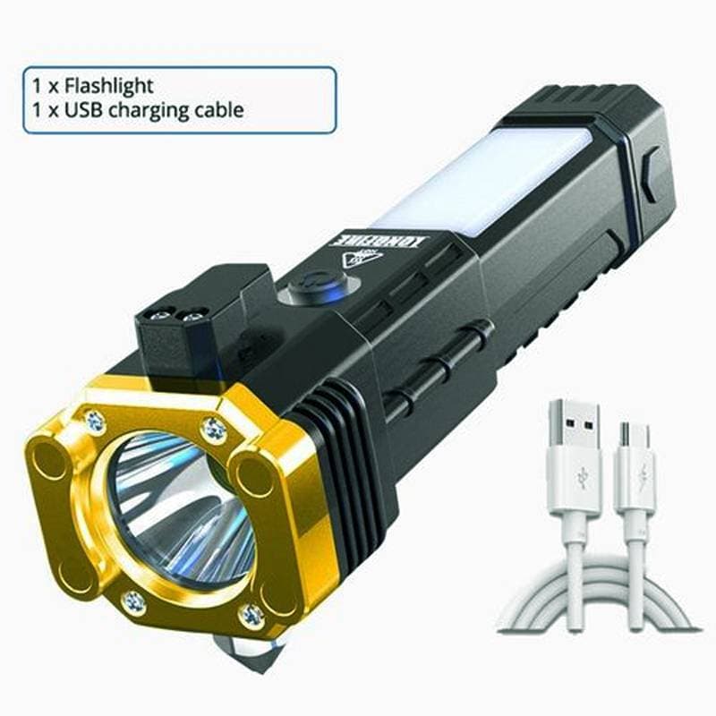 Portable Rechargeable Torch LED Flashlight With Power bank