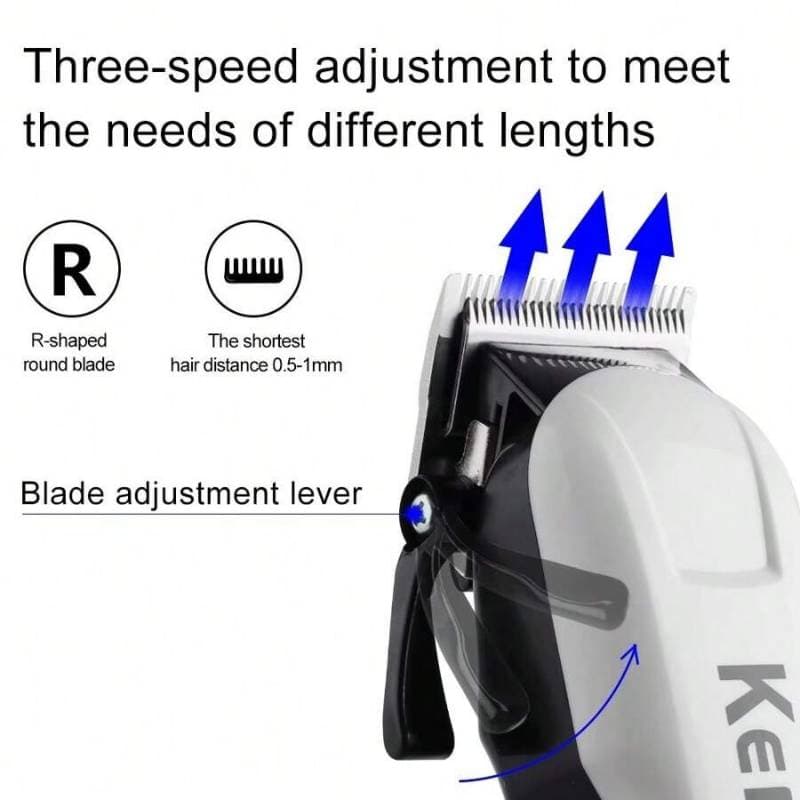 Kemei Km-809A Digital Rechargeable Electric Hair Cut Trimmer thumbnail 4