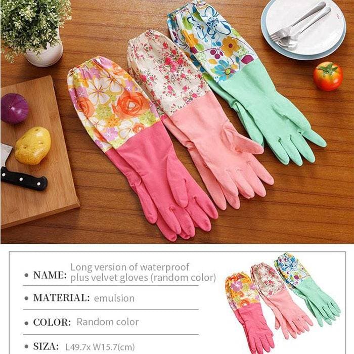 High Quality Full Hand Printed Dish Washing Gloves (1Pair) thumbnail 3