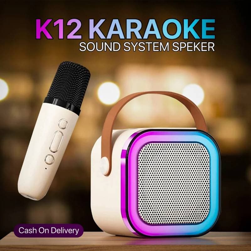 K12 Portable Karaoke Speaker With Wireless Microphone