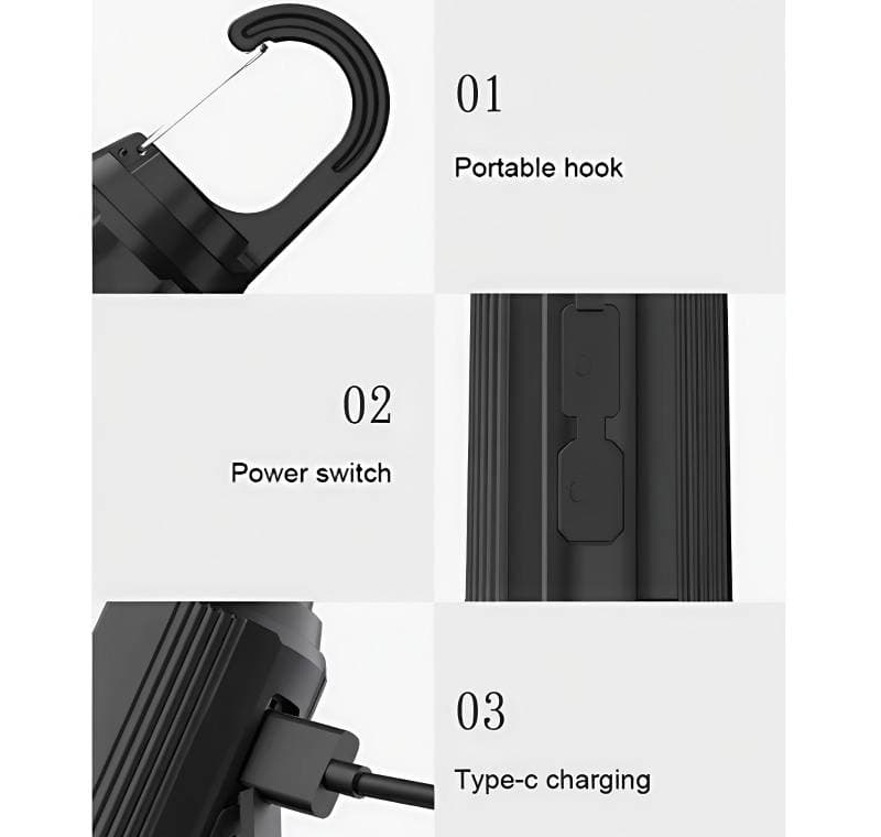 3Pcs USB Rechargeable Camping lamp for Tent thumbnail 4