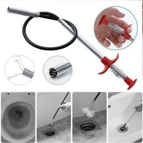 ABS Stainless Steel Wire Spring Sink Drain Cleaner (ড্রেন ক্লিনার স্প্রিং পাইপ )