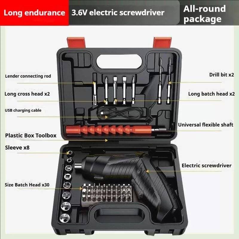 47-in-1 Foldable Electric Screwdriver - Rechargeable Cordless Set  thumbnail 2