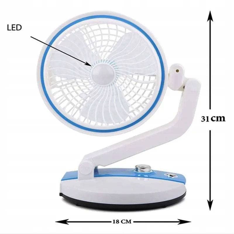 Rechargeable Folding LED Fan+Light thumbnail 4