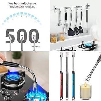 Electric USB Windproof Lighter For Kitchen  thumbnail 4