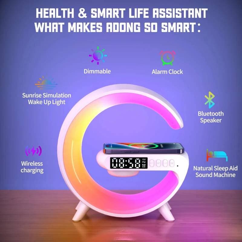 G-Shape মাল্টি ফাংশনাল ওয়্যারলেস চার্জিং এবং ব্লুটুথ স্পিকার thumbnail 2