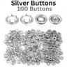 100 Pcs Button Silver ( ১০০ সেট সিলভার বোতাম বক্স 