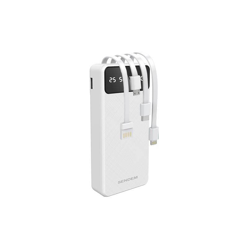 SENDEM 20000mah multifunctional power bank attached with 4 USB cable thumbnail 4