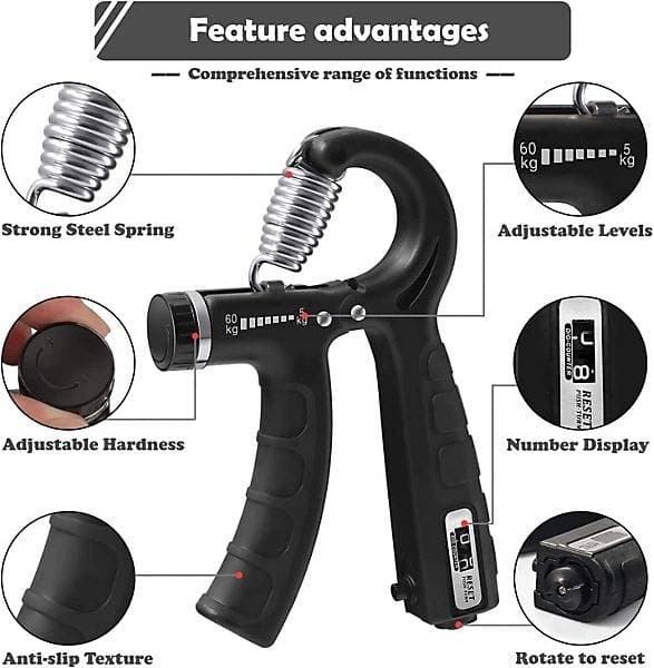 Hand Grip Strengthener with Counter Workout thumbnail 2
