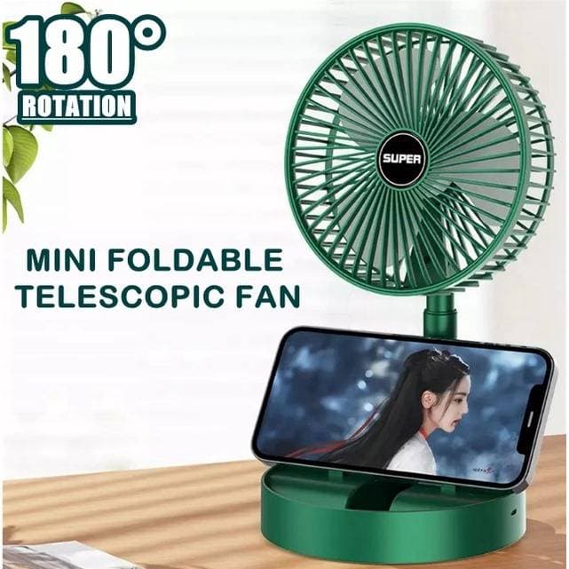 Rechargeable Electric Foldable Telescopic Fan thumbnail 2