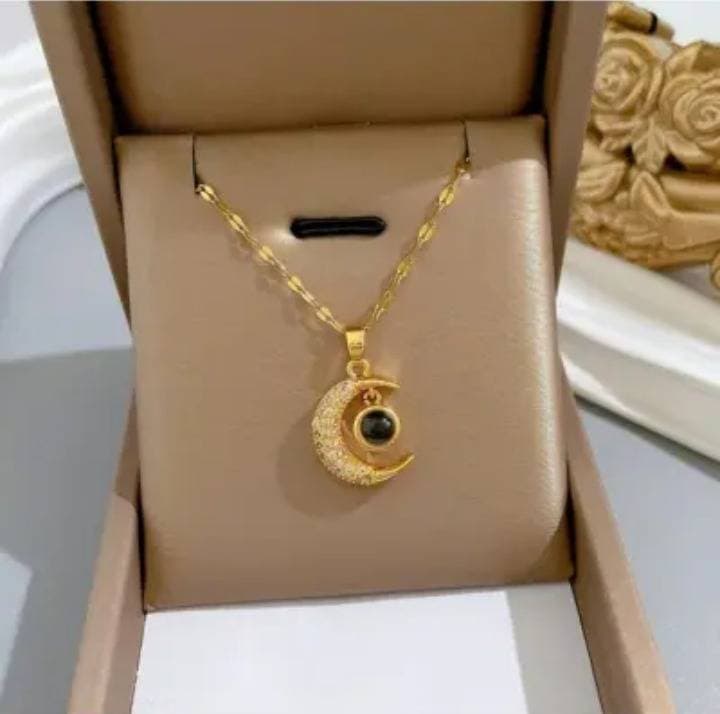 Women moon Necklace Korean Style Exquisite Fashion thumbnail 2